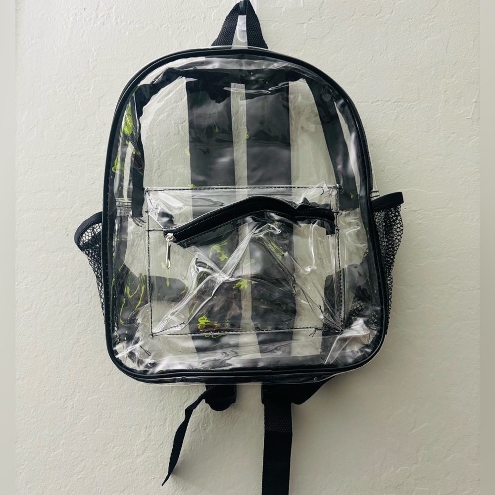 Clear 11” x 12” x 3” stadium backpack